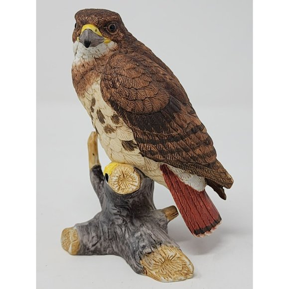 Vintage 1988 Lefton Bisque Nest Egg Collection Red Tail Hawk #06896 Taiwan ROC - Picture 5 of 10